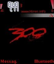 300 Scary Font Red and Black