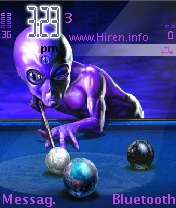 Alien Female Playing Pool Theme