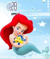 Baby Ariel Cartoon Girl Mobile Theme