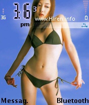 Blue Sky Black Bikini Babes Phone Theme