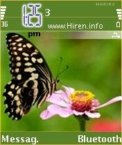 Butterfly Pink Flower Mobile Theme