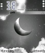 Cloudy Half Moon Mobile Theme