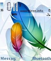 Colourful Feathers Cool Mobile Theme