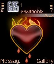 Flaming Heart Black Gold