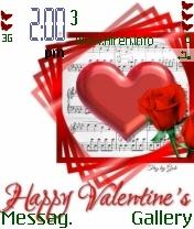 Happy Valentines Red Hears n Rose Theme