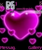 Heart Pink Black Theme