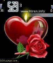 Hny Happy Valentines Hear and Rose