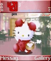 Kitty Cute Brown Red Theme