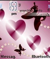 Love Pink Hearts Phone Theme