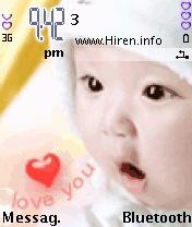 Lovely Love You Cute Baby Animated Theme