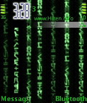 Matrix Code Animated Mobile Theme