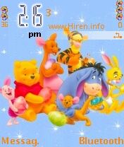 Pooh Cartoon Cell Phone Theme