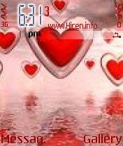 Red 3D Hearts Cool Theme