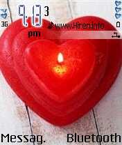 Red Heart Candle Theme