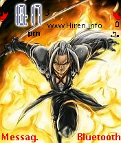 Sephiroth Fire Mobile Theme