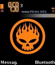 Skull Orange Black Theme