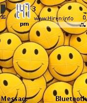 Smileys Yellow Cute Mobile Theme