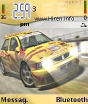 Speed Yellow Sports Car Mobile Theme