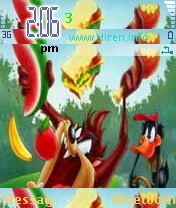 Taz and Daffy Mobile Theme