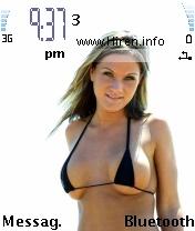 Yasna Sexy Girl in Black Bikini Mobile Theme