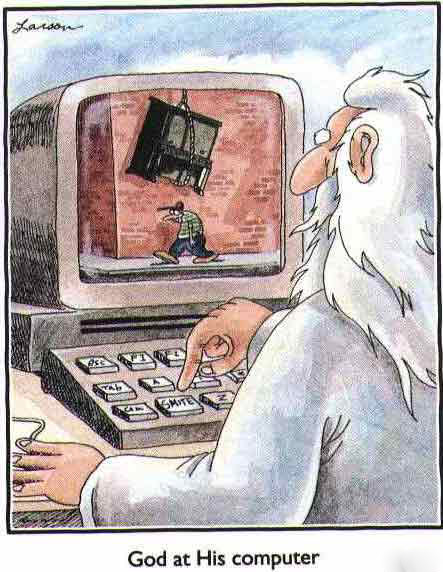 God at His Computer