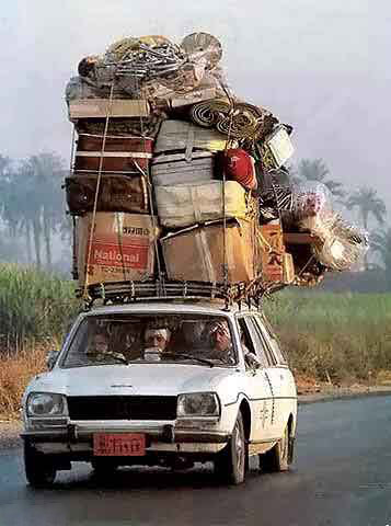 Overloaded Car